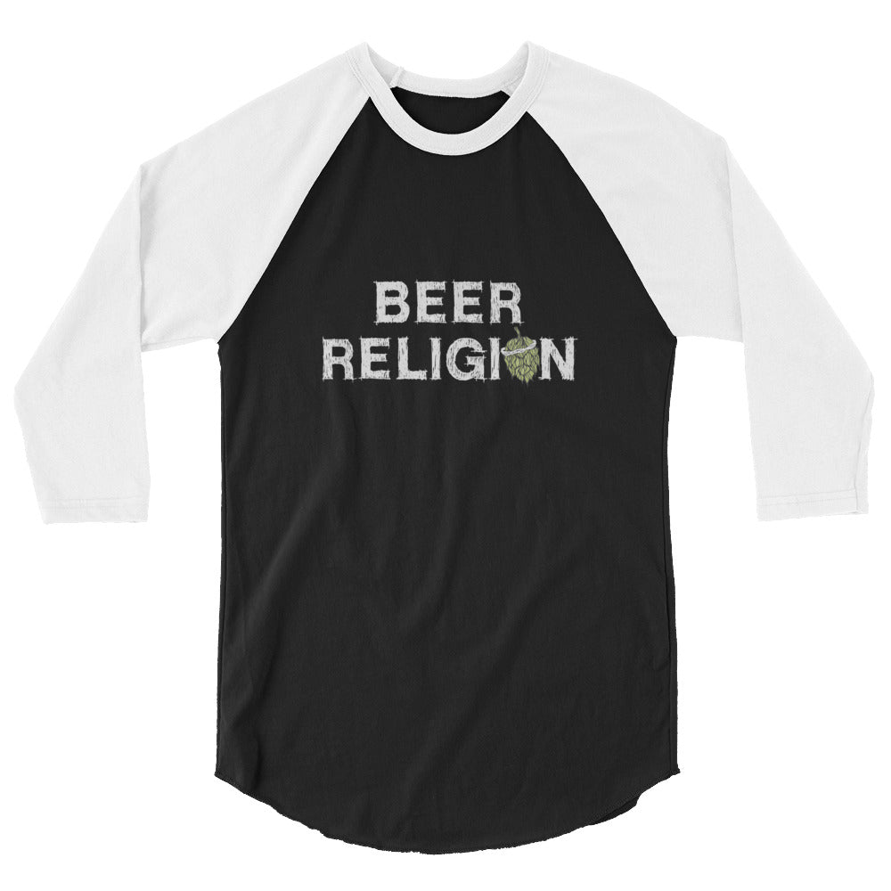 Beer Religion -  3/4 sleeve raglan shirt