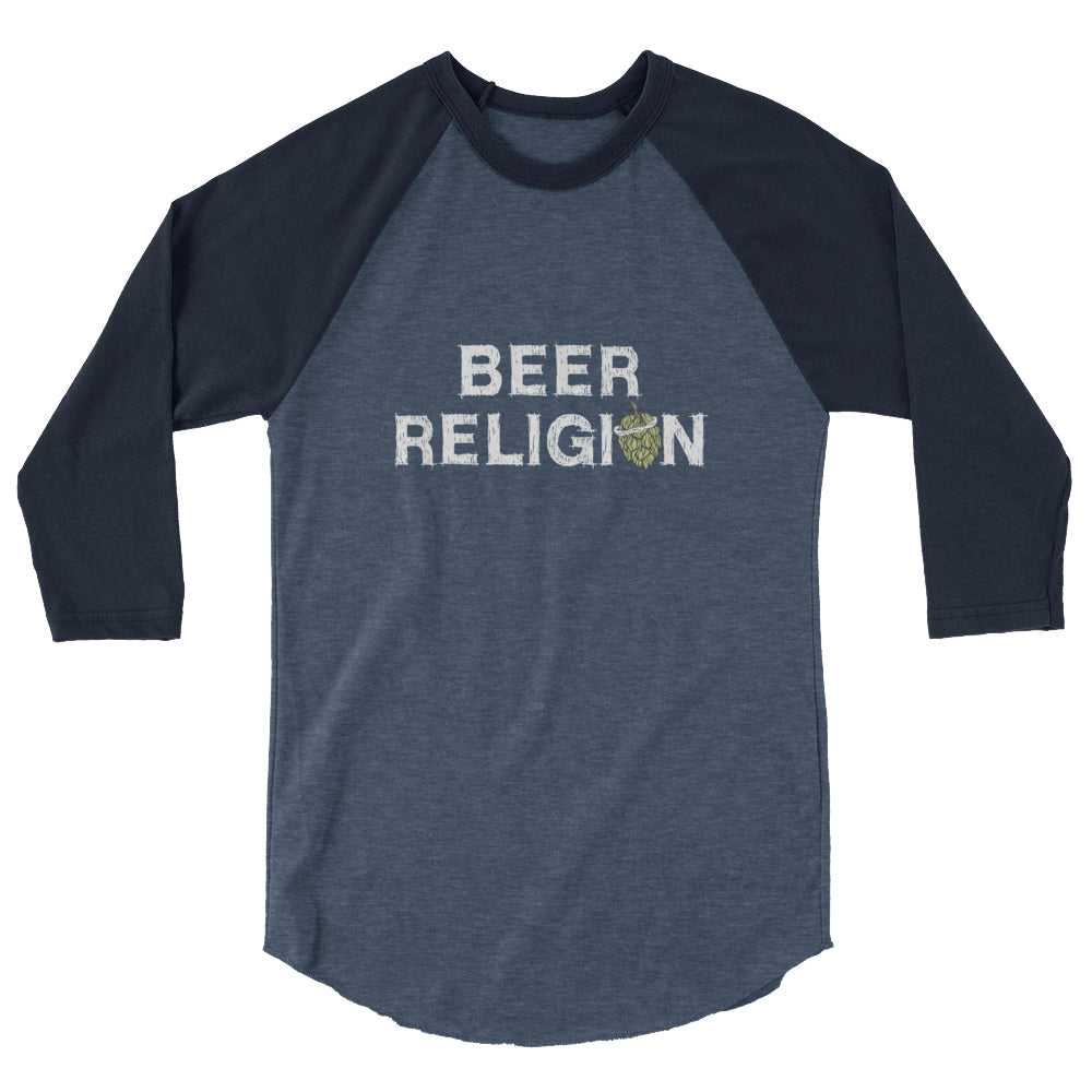 Beer Religion -  3/4 sleeve raglan shirt