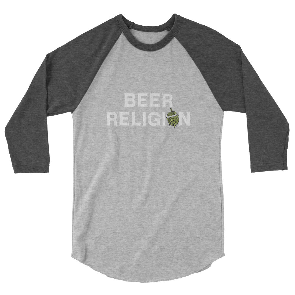 Beer Religion -  3/4 sleeve raglan shirt