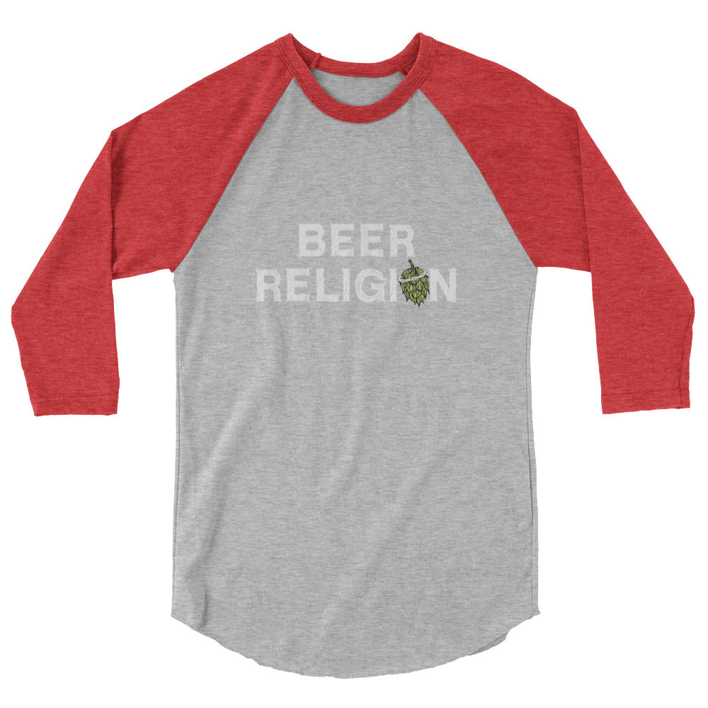 Beer Religion -  3/4 sleeve raglan shirt